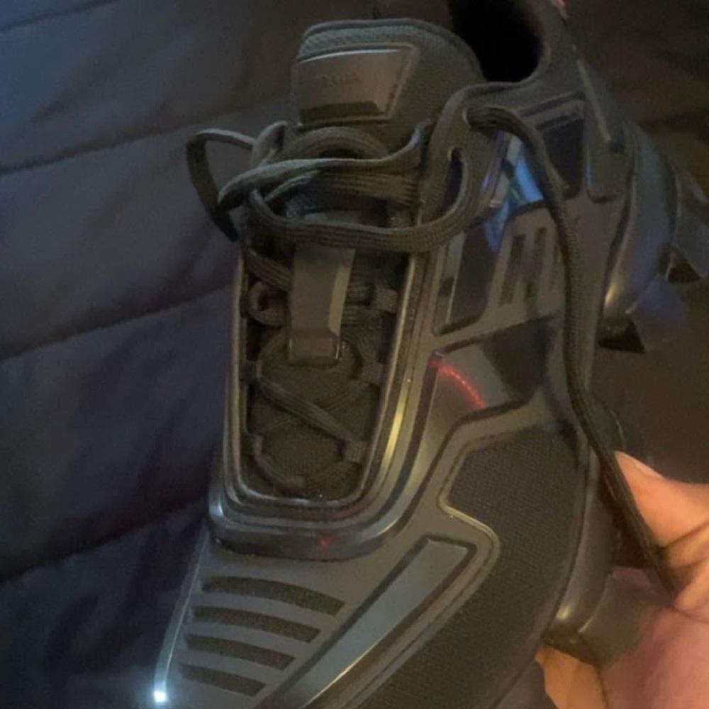 Prada Men's Black Low-Top Athletic Sneaker